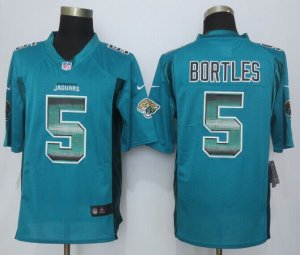 2015 New Nike Jacksonville Jaguars #5 Bortles Green Strobe Jerseys(Limited)