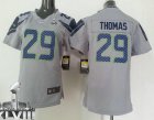 Nike Seattle Seahawks #29 Earl Thomas Grey Alternate Super Bowl XLVIII Women NFL Jersey