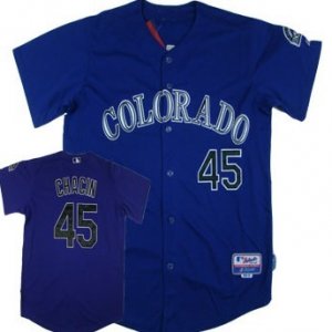 mlb Colorade Rockies #45 Chacin Purple