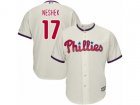 Youth Philadelphia Phillies #17 Pat Neshek Replica Cream Alternate Cool Base MLB Jersey