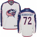 Mens Reebok Columbus Blue Jackets #72 Sergei Bobrovsky Premier White Away NHL Jersey