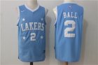 Lakers #2 Lonzo Ball Light Blue Nike Stitched Jersey