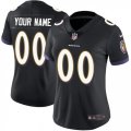 Womens Nike Baltimore Ravens Customized Black Alternate Vapor Untouchable Limited Player NFL Jersey
