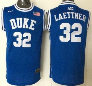 Duke Blue Devils #32 Christian Laettner Blue Basketball New Stitched NCAA Jersey