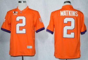 NCAA Clemson Tigers #2 Sammy Watkins Orange 2016 College Football Playoff National Championship Jersey