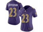 Women Nike Baltimore Ravens #23 Tony Jefferson Limited Purple Rush NFL Jersey