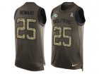 Nike Miami Dolphins #25 Xavien Howard Limited Green Salute to Service Tank Top NFL Jersey