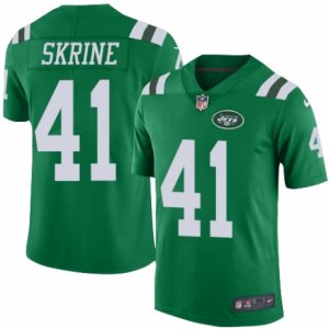 Mens Nike New York Jets #41 Buster Skrine Limited Green Rush NFL Jersey