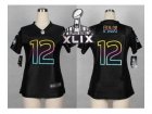 2015 Super Bowl XLIX Nike women jerseys seattle seahawks #12 fan black[nike fashion]