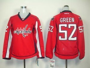 women nhl jerseys washington capitals #52 green red