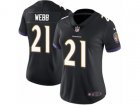 Women Nike Baltimore Ravens #21 Lardarius Webb Vapor Untouchable Limited Black Alternate NFL Jersey