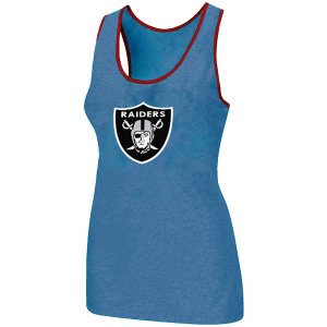 Nike Okaland Raiders Ladies Big Logo Tri-Blend Racerback stretch Tank Top L.Blue