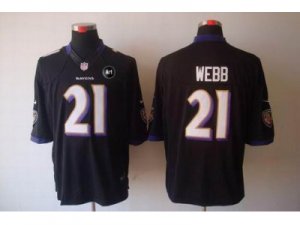 Nike Baltimore Ravens #21 webb black jerseys[Limited Art Patch]