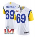 Nike Rams #69 Sebastian Joseph Day White 2022 Super Bowl LVI Vapor Limited Jersey