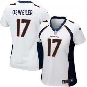 Women Nike Denver Broncos #17 Brock Osweiler white jerseys