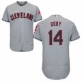 Men's Majestic Cleveland Indians #14 Larry Doby Grey Flexbase Authentic Collection MLB Jersey