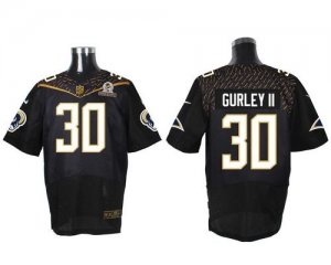 2016 Pro Bowl Nike St. Louis Rams #30 Todd Gurley II Black jerseys(Elite)