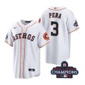 Astros# 3 Jeremy Pena White 2022 World Series Champions Cool Base Jersey