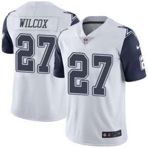 Mens Nike Dallas Cowboys #27 J.J. Wilcox Limited White Rush NFL Jersey