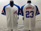 Braves # 23 Michael Harris II White Nike 2023 City Connect Cool Base Jersey