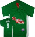 mlb Philadelphia Phillies #9 Brown Green