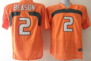 ncaa Miami Hurricanes #2 Jon Beason Orange[Beason]