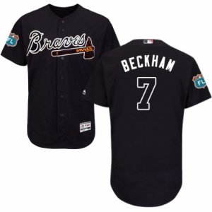 Men\'s Majestic Atlanta Braves #7 Gordon Beckham Blue Flexbase Authentic Collection MLB Jersey