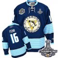 Mens Reebok Pittsburgh Penguins #16 Eric Fehr Authentic Navy Blue Third Vintage 2016 Stanley Cup Champions NHL Jersey