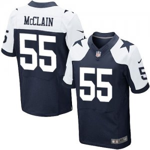 Nike Dallas Cowboys #55 Rolando McClain Navy Blue Thanksgiving Jerseys(Elite)