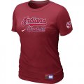 Women Cleveland Indians Red Nike Short Sleeve Practice T-Shirt