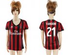 2017-18 AC Milan 21 VANGIONI Home Women Soccer Jersey