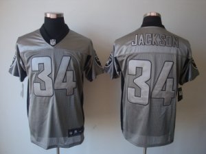 Nike NFL Oakland Raiders #34 Bo Jackson Grey Shadow Jerseys