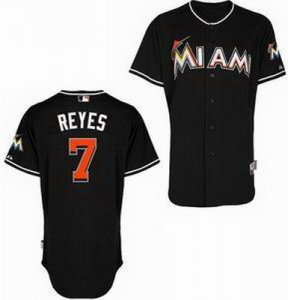 mlb Youth Miami Marlins #7 Reyes black(Cool Base)