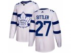 Men Adidas Toronto Maple Leafs #27 Darryl Sittler White Authentic 2018 Stadium Series Stitched NHL Jersey