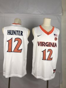 Virginia Cavaliers #12 DeAndre Hunter White College Basketball Jersey