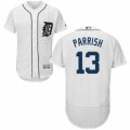 Men's Majestic Detroit Tigers #13 Lance Parrish White Flexbase Authentic Collection MLB Jersey