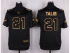 Nike Denver Broncos #21 Aqib Talib Black Pro Line Gold Collection Jersey(Elite)