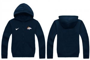 Nike Denver Broncos Authentic Logo Hoodie Navy Blue