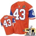 Nike Denver Broncos #43 T.J. Ward Orange Throwback Super Bowl 50 Men Stitched NFL Elite Jersey