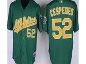 Youth Oakland Athletics #52 Yoenis Cespedes Green Jerseys