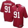 Men's Nike New York Giants #91 Kelvin Sheppard Game Red Alternate NFL Jersey