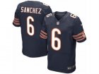 Mens Nike Chicago Bears #6 Mark Sanchez Elite Navy Blue Team Color NFL Jersey