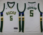NBA Men Milwaukee Bucks #5 Michael Carter-Williams White Stitched Jersey