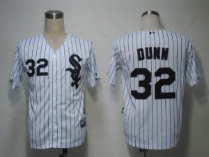 MLB Chicago White Sox #32 Dunn White[balck strip]Cool Base