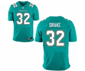 Men\'s Nike Miami Dolphins #32 Kenyan Drake Elite Green Team Color NFL Jersey