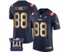 Mens Nike New England Patriots #88 Martellus Bennett Limited Navy Gold Rush Super Bowl LI Champions NFL Jersey