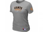 Women San Francisco Giants Nike L.Grey Short Sleeve Practice T-Shirt