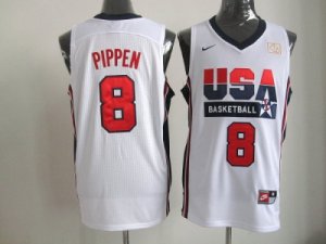 2012 usa jerseys #8 pippen white[Retro]