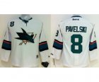 Youth nhl jerseys san jose sharks #8 pavelski white[2014 new stadium]