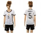 Women Germany #5 Hummels White Home Soccer Country Jersey